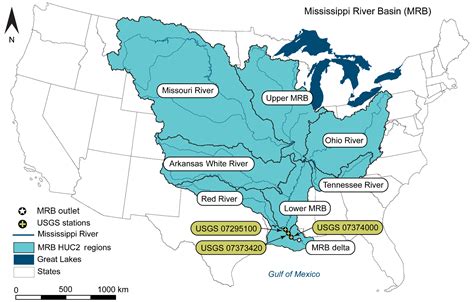 Map of the Mississippi River and its surrounding industries